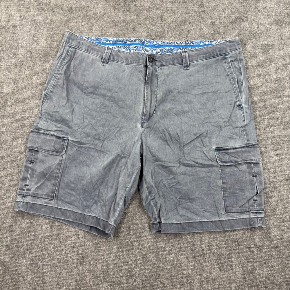 Tommy Bahama Cargo Shorts Size 42 Gray Faded Cotton Twill Utility‎ Men's